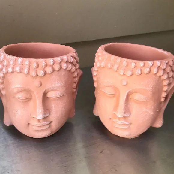 Set of 2 New Buddha Planters - Picture 10 of 14